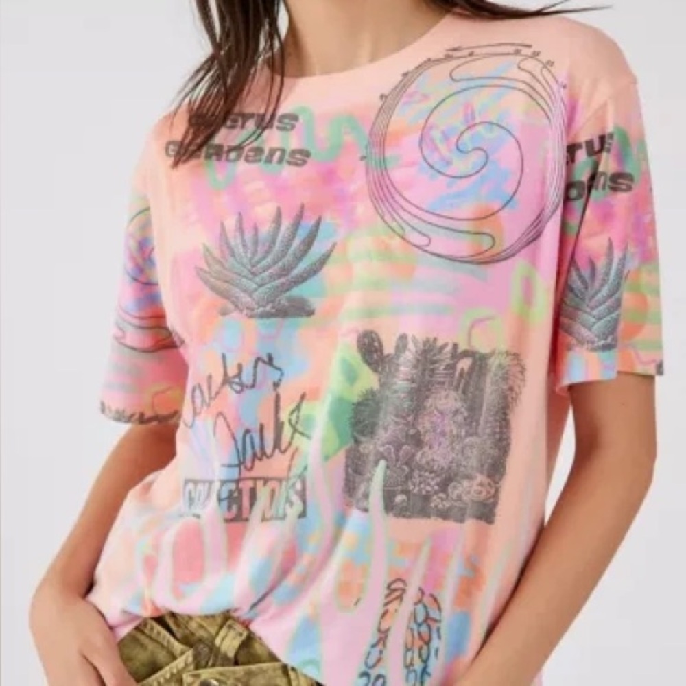 Urban Outfitters Cactus Gardens Flame Graphic T-Shirt